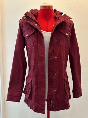 Market & Spruce - Utility Jacket with Detachable Hood - Women's Size Extra Small